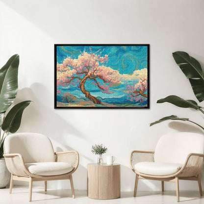 ColorFlow | Cherry Blossom Dreamscape Wooden Jigsaw Puzzle Art Inspired Mindful Puzzle Gift