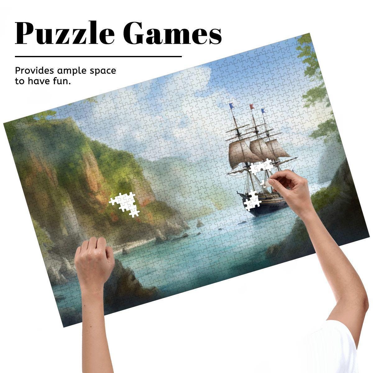 ColorFlow | Hidden Cove Expedition Wooden Jigsaw Puzzle Coastal Escape Art Puzzle