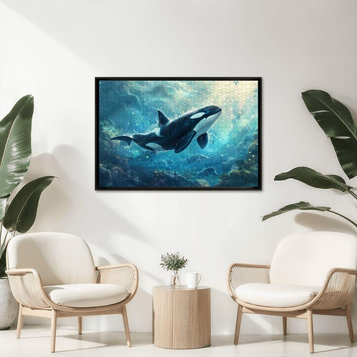 ColorFlow | Ocean Guardian Orca Wooden Jigsaw Puzzle Majestic Marine Life Art Puzzle