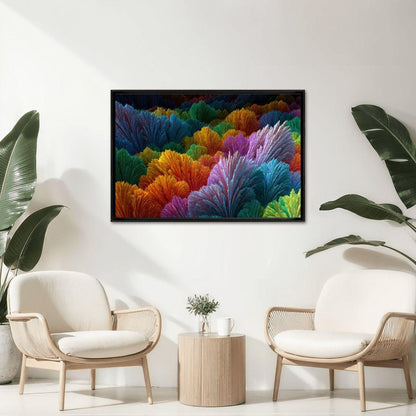 ColorFlow | Chromatic Bloom Field Wooden Jigsaw Puzzle Vibrant Abstract Art Inspired Puzzle