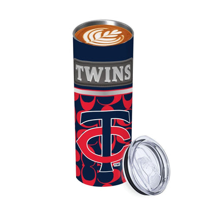 ColorFlow | Minnesota Twins Inspired Fashion 20oz Skinny Stainless Steel Tumbler With Straw Modern Baseball Fan Gift