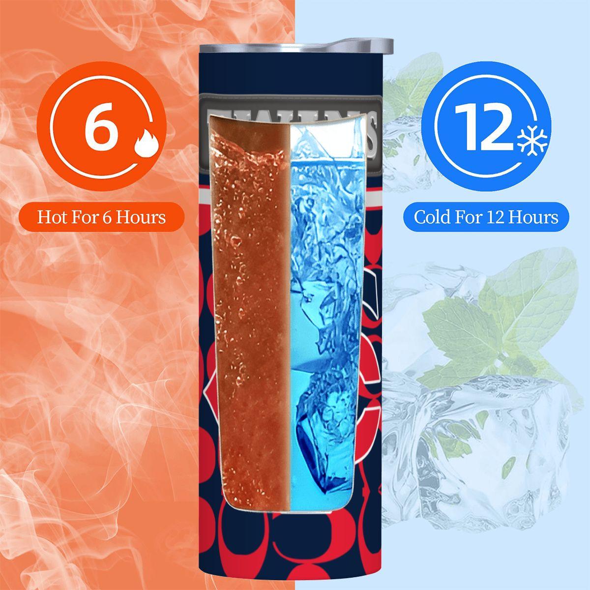 ColorFlow | Minnesota Twins Inspired Fashion 20oz Skinny Stainless Steel Tumbler With Straw Modern Baseball Fan Gift