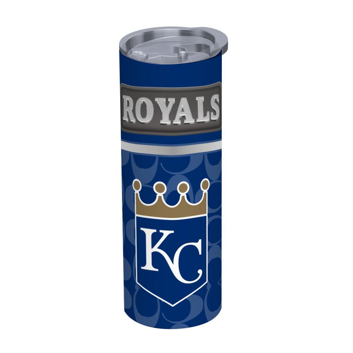 ColorFlow | Kansas City Royals Inspired Fashion 20oz Skinny Stainless Steel Tumbler With Straw Classic MLB Fan Gift