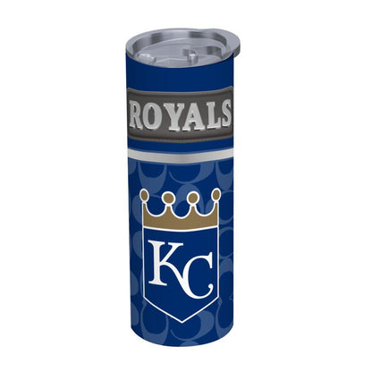 ColorFlow | Kansas City Royals Inspired Fashion 20oz Skinny Stainless Steel Tumbler With Straw Classic MLB Fan Gift
