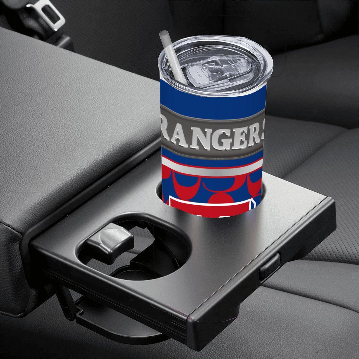 ColorFlow | Texas Rangers Inspired Fashion 20oz Skinny Stainless Steel Tumbler With Straw Dynamic MLB Fan Travel Mug