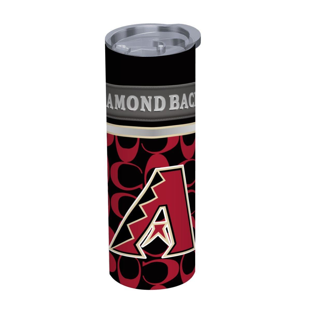 ColorFlow | Arizona Diamondbacks Inspired Fashion 20oz Skinny Stainless Steel Tumbler With Straw Bold Desert Baseball Drinkware