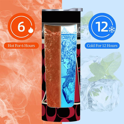 ColorFlow | Arizona Diamondbacks Inspired Fashion 20oz Skinny Stainless Steel Tumbler With Straw Bold Desert Baseball Drinkware