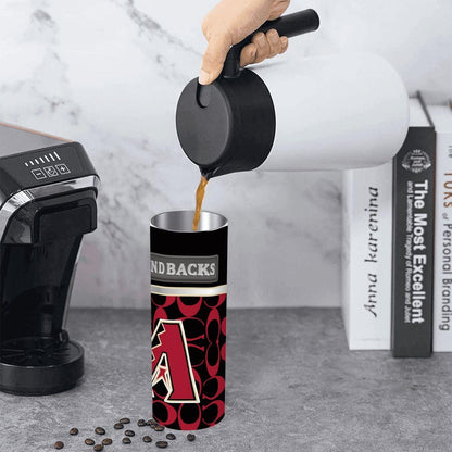 ColorFlow | Arizona Diamondbacks Inspired Fashion 20oz Skinny Stainless Steel Tumbler With Straw Bold Desert Baseball Drinkware