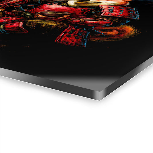 ColorFlow | Samurai Shiba Inu Warrior Metal Sign Japanese Dog Wall Art Bold Anime Inspired Decor