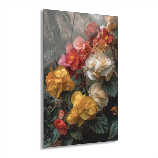 ColorFlow | Vibrant Botanical Bloom Metal Wall Art | Romantic Floral Garden Decor | Colorful Cottagecore Home Accent
