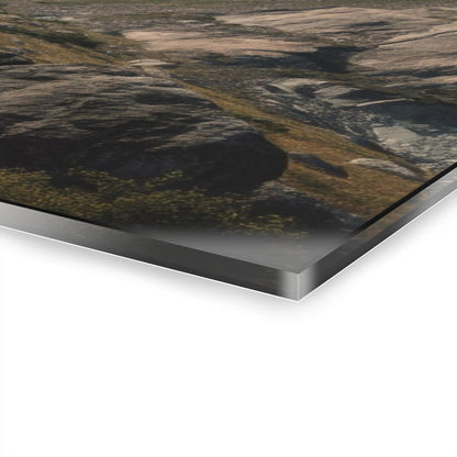 ColorFlow | Dramatic Alpine Mountain Peaks Metal Wall Art | Rugged Wilderness Landscape Decor | Modern Nature Wall Accent