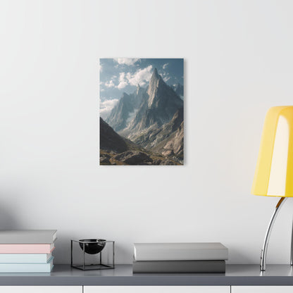 ColorFlow | Dramatic Alpine Mountain Peaks Metal Wall Art | Rugged Wilderness Landscape Decor | Modern Nature Wall Accent