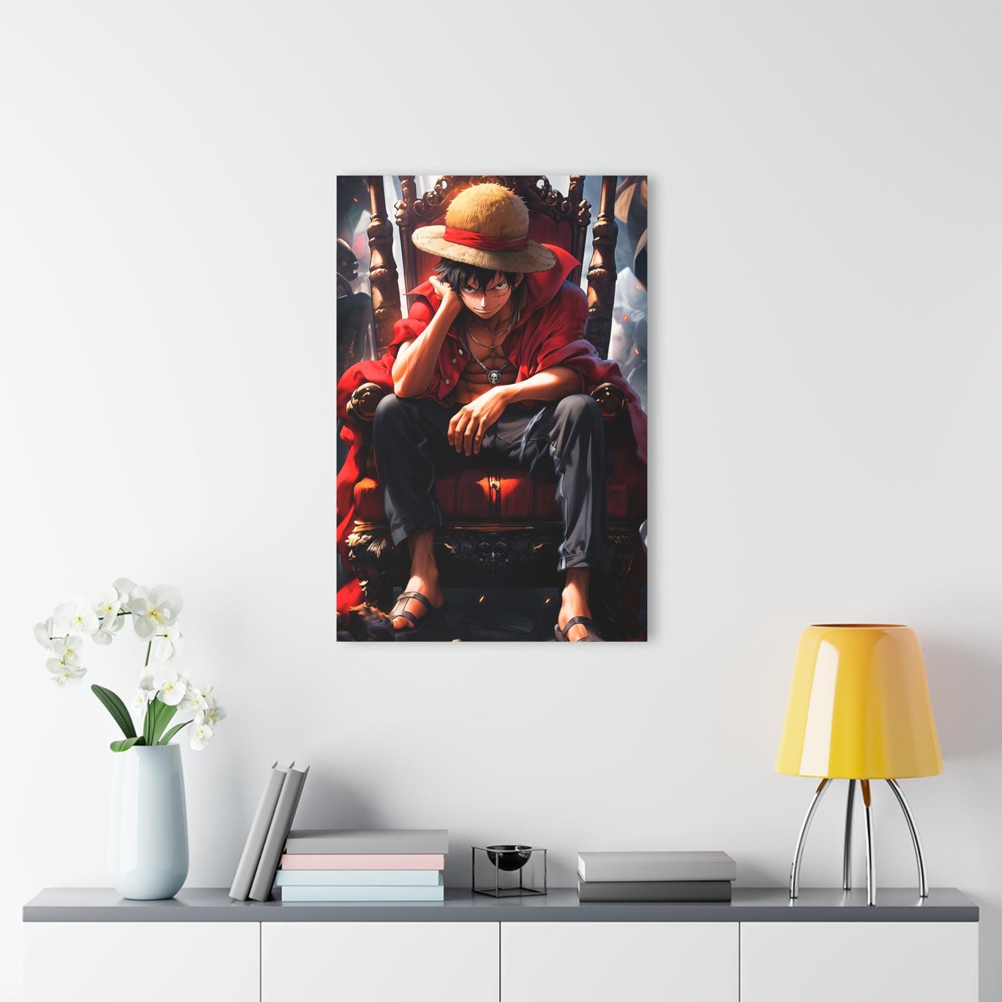 ColorFlow | Pirate King Throne Anime Metal Wall Art | Dark Crown Manga Inspired Statement Decor