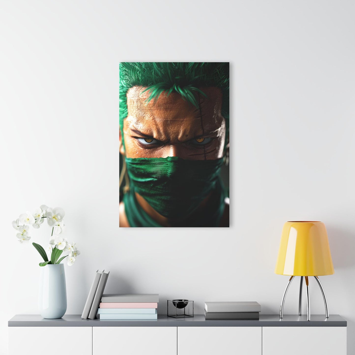 ColorFlow | Shadow Blade Ronin Anime Metal Wall Art | Intense Samurai Manga Room Decor