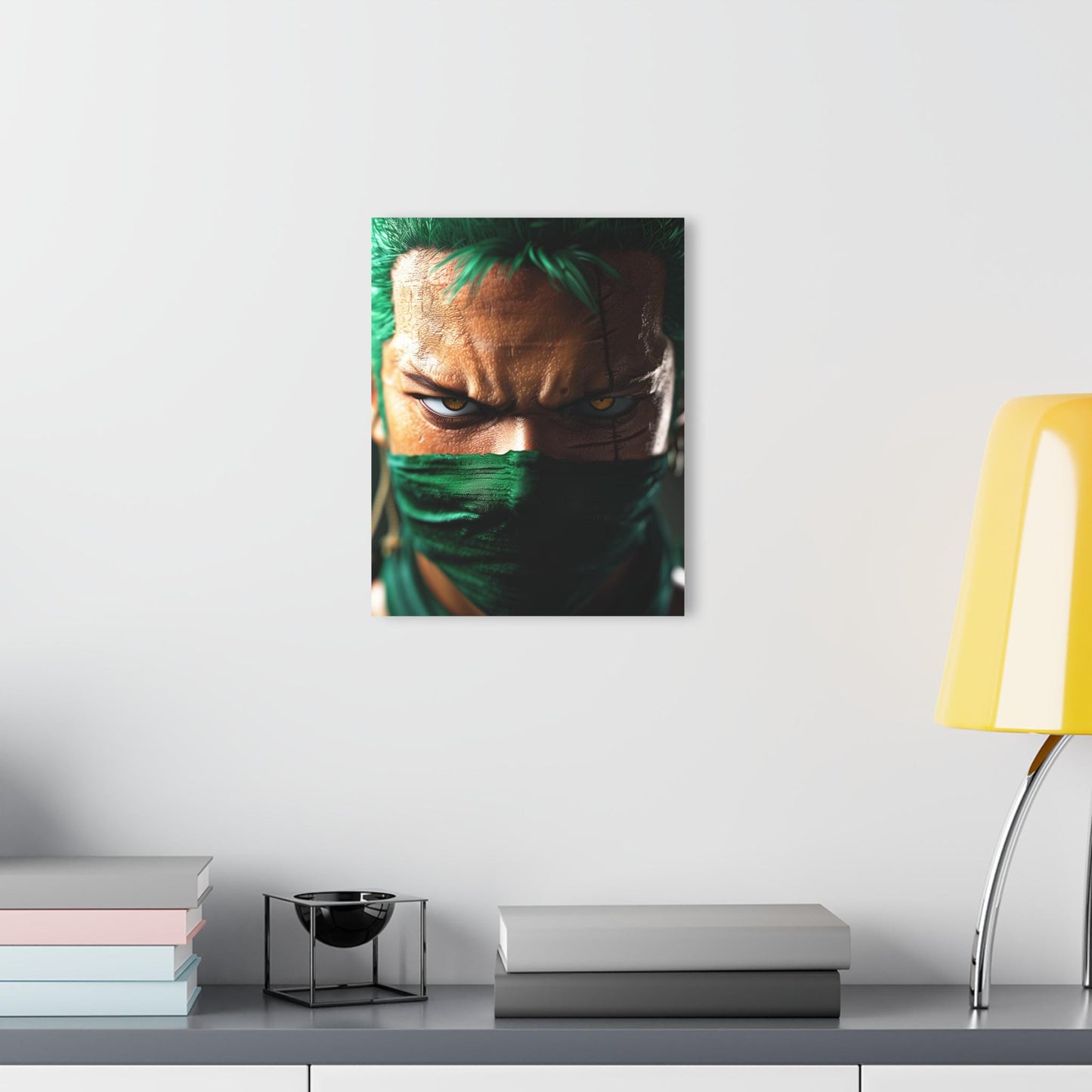 ColorFlow | Shadow Blade Ronin Anime Metal Wall Art | Intense Samurai Manga Room Decor