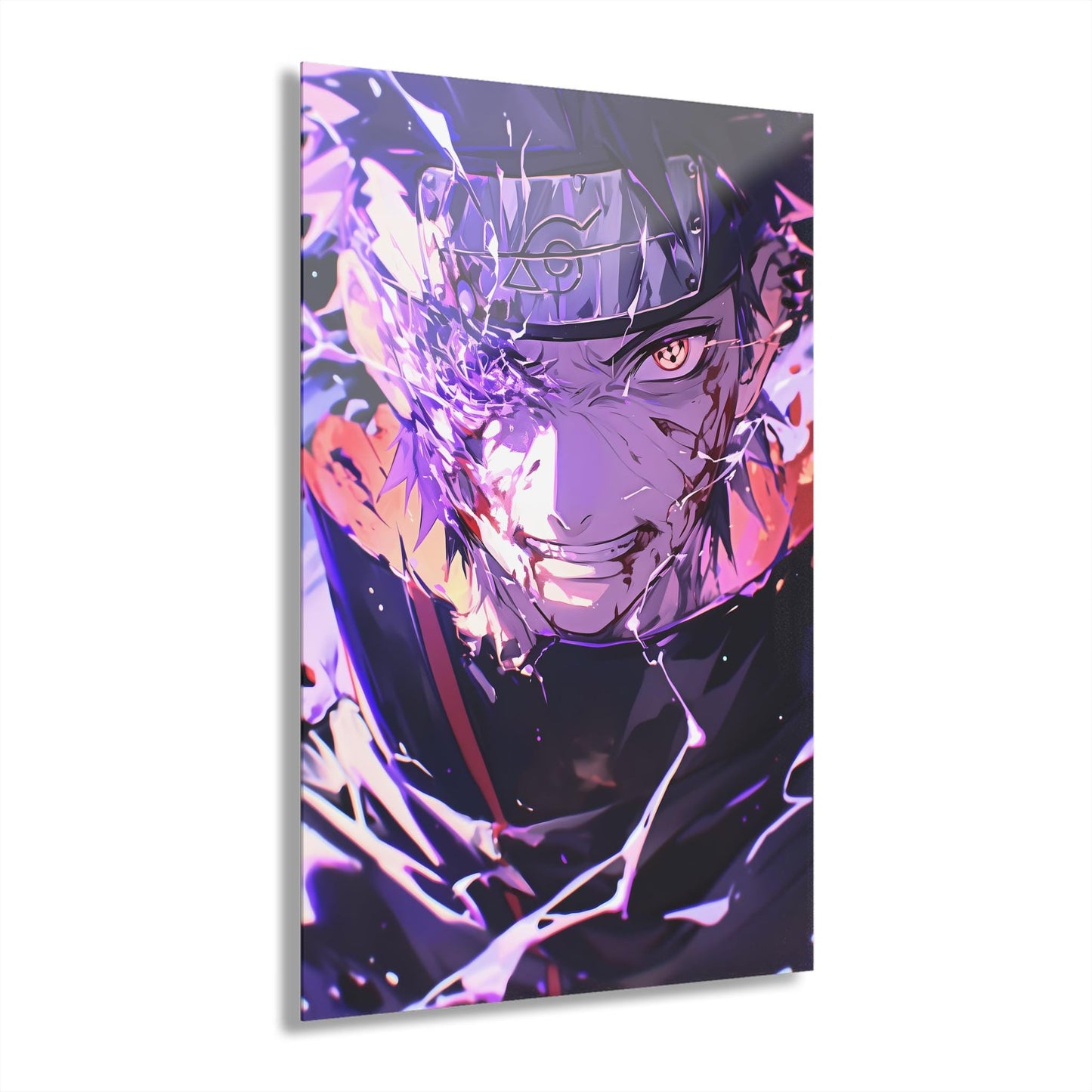 ColorFlow | Shadow Lightning Avenger Anime Metal Wall Art | Cursed Power Manga Inspired Decor