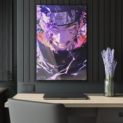 ColorFlow | Shadow Lightning Avenger Anime Metal Wall Art | Cursed Power Manga Inspired Decor