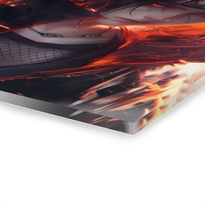 ColorFlow | Crimson Sharingan Uchiha Anime Metal Wall Art | Dark Flame Manga Inspired Decor