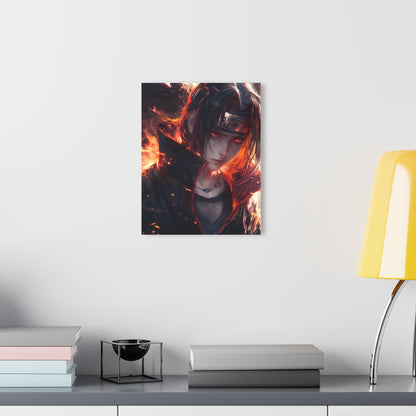 ColorFlow | Crimson Sharingan Uchiha Anime Metal Wall Art | Dark Flame Manga Inspired Decor