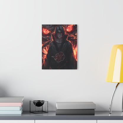 ColorFlow | Infernal Genjutsu Master Anime Metal Wall Art | Scarlet Eye Illusion Manga Decor