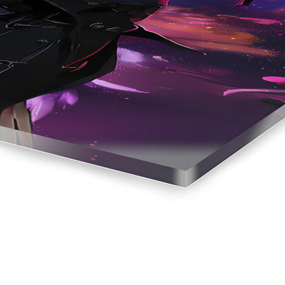 ColorFlow | Neon Rebel Street Fighter Anime Metal Wall Art | Cyberpunk Graffiti Manga Decor