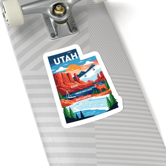 Utah National Parks Sticker Pack | Zion, Bryce Canyon, Salt Lake Vinyl Art (Waterproof)