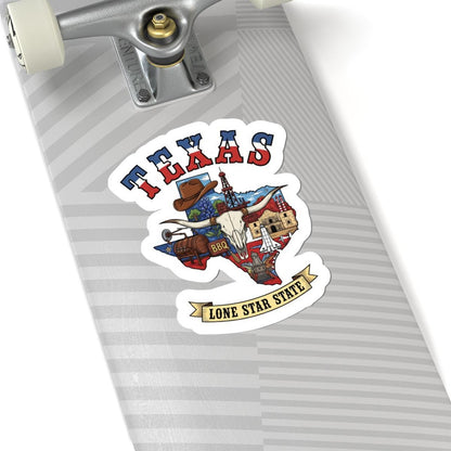 Texas Lone Star State Sticker Pack | BBQ Skull Bluebonnet Art (Waterproof Vinyl)