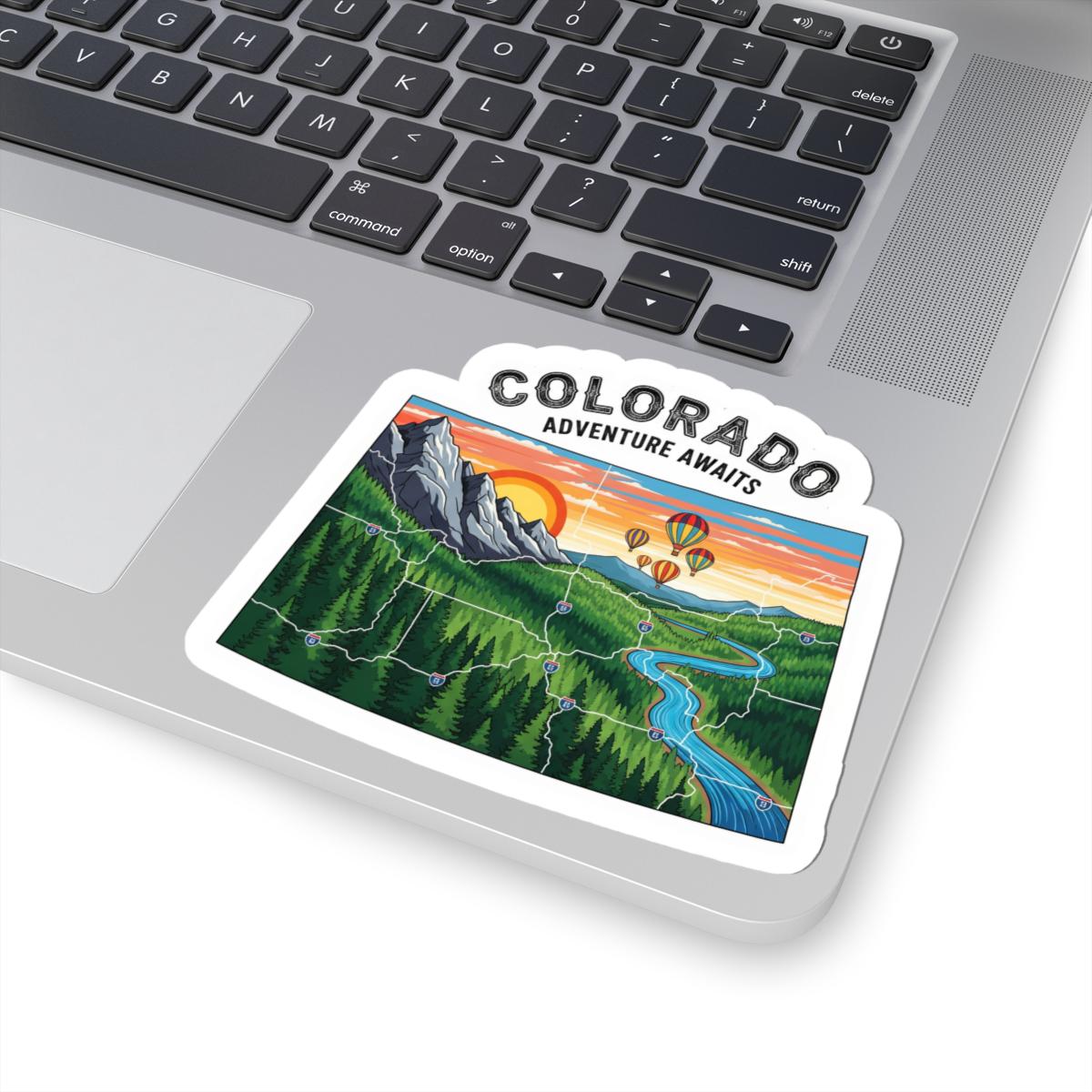 ColorFlow | Colorado Vinyl Sticker Pack | Adventure Awaits Mountains River Art | Waterproof Glossy Matte Holographic