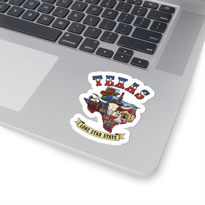 Texas Lone Star State Sticker Pack | BBQ Skull Bluebonnet Art (Waterproof Vinyl)