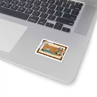 ColorFlow | Pennsylvania Vinyl Sticker Pack | State Art Deer Mountain Laurel | Waterproof Glossy Matte Holographic