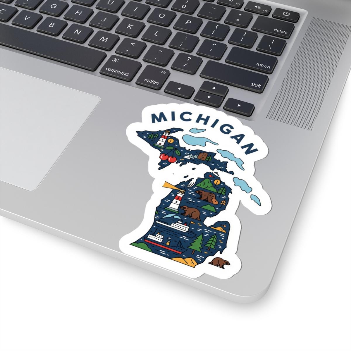 Michigan Lighthouse Sticker | Lakes State Vinyl Decal (Waterproof)