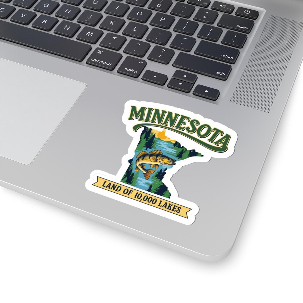 Minnesota Walleye Fishing Sticker | Land of 10,000 Lakes Decal (Waterproof)