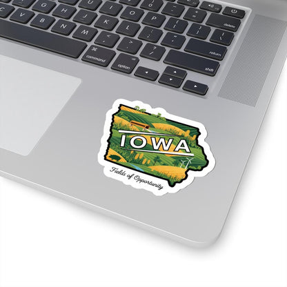 Iowa Fields of Opportunity Vinyl Sticker | Farm Landscape Decal (Waterproof)
