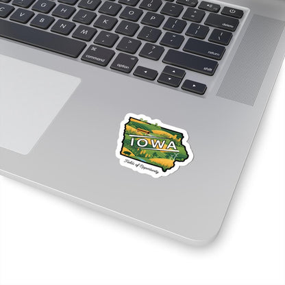 Iowa Fields of Opportunity Vinyl Sticker | Farm Landscape Decal (Waterproof)