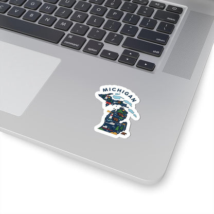 Michigan Lighthouse Sticker | Lakes State Vinyl Decal (Waterproof)