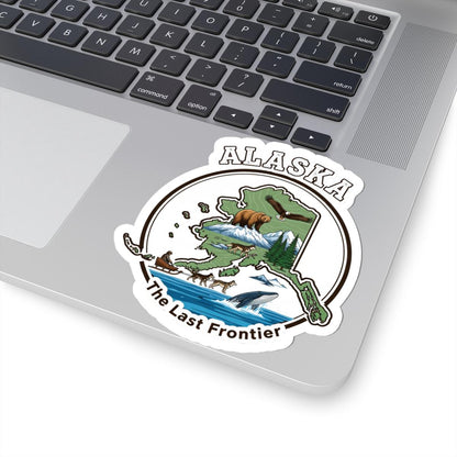 Alaska The Last Frontier Vinyl Sticker | Waterproof Durable Decal USA