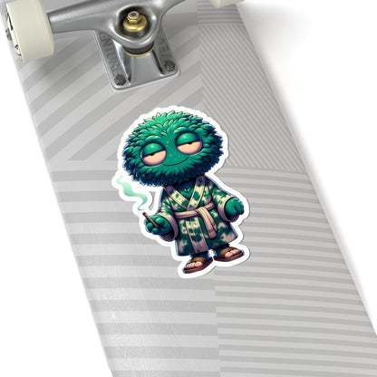 Zen Green Monster Sticker | Waterproof Vinyl Laptop Decor (Glossy)
