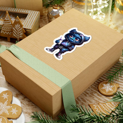 Blue Galaxy Monster Hoodie Sticker | Waterproof Vinyl Laptop Decor