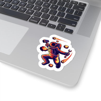 Astronaut Meteor Sticker | Space Repair Worker Vinyl Decal | Cosmic Art (Waterproof)