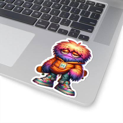 ColorFlow Skater Monster Sticker | Waterproof Vinyl Laptop Car Decor (Glossy)