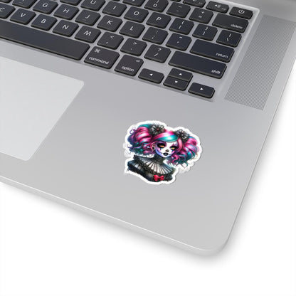 Daydream Ghoul Sticker | Alt Clowncore Rainbow Hair Art Decal