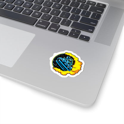 Astronaut Snowmobile Sticker | Cosmic Space Rider Vinyl Decal