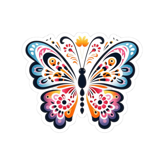 Vibrant Butterfly Sticker | Boho Insect Art, Waterproof Vinyl Nature Decal