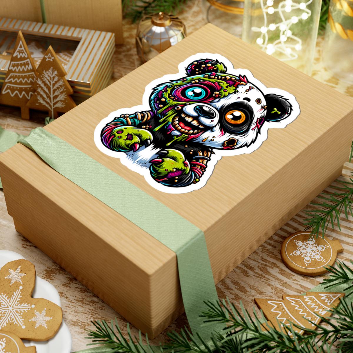 ColorFlow | Zombie Panda Vinyl Sticker for Water Bottles Laptops Cars | Cool Creepy Art Waterproof Durable Decal