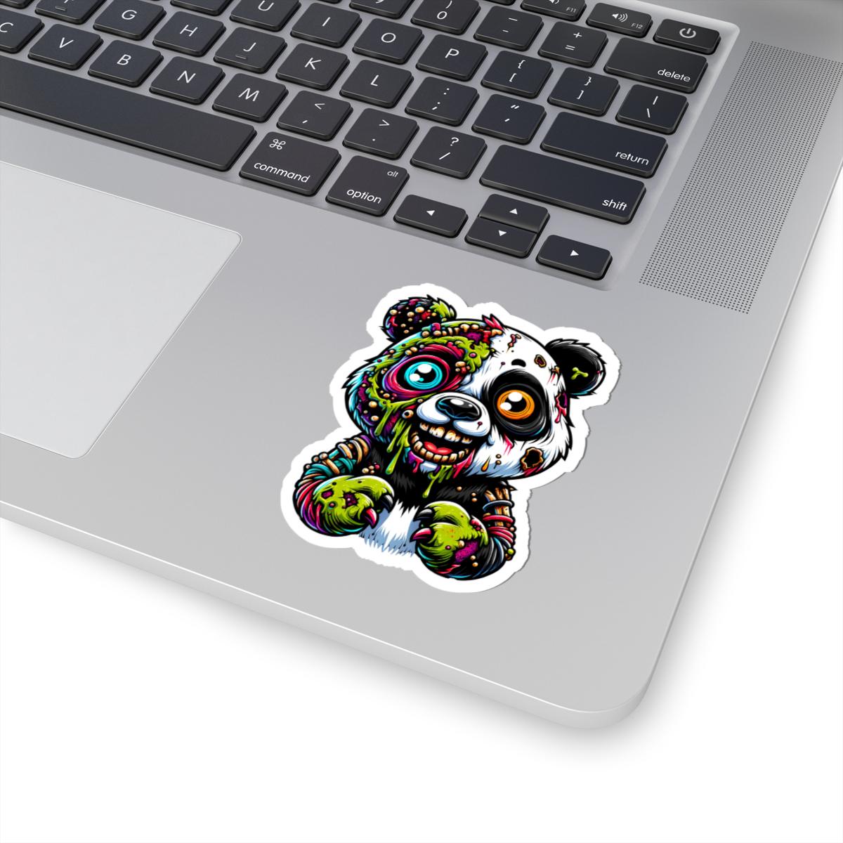 ColorFlow | Zombie Panda Vinyl Sticker for Water Bottles Laptops Cars | Cool Creepy Art Waterproof Durable Decal