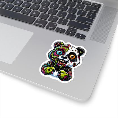 ColorFlow | Zombie Panda Vinyl Sticker for Water Bottles Laptops Cars | Cool Creepy Art Waterproof Durable Decal