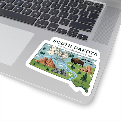 South Dakota Sticker Pack | Mount Rushmore, Badlands, Bison Art (Waterproof)