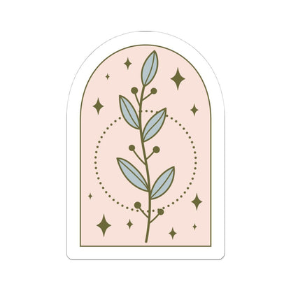 Boho Botanical Leaf Sticker | Waterproof Vinyl Art (Matte/Glossy)