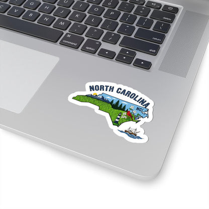 North Carolina State Sticker | Cardinal Art, Mountains, Lighthouse Decal