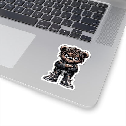 Dreadlock Bear Vinyl Sticker | Gothic Streetwear Gamer Art (Glossy or Matte)
